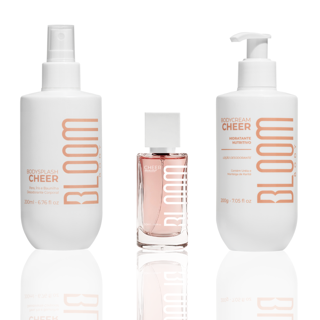 Kit Body Splash, Body Cream e Perfume Capilar Cheer