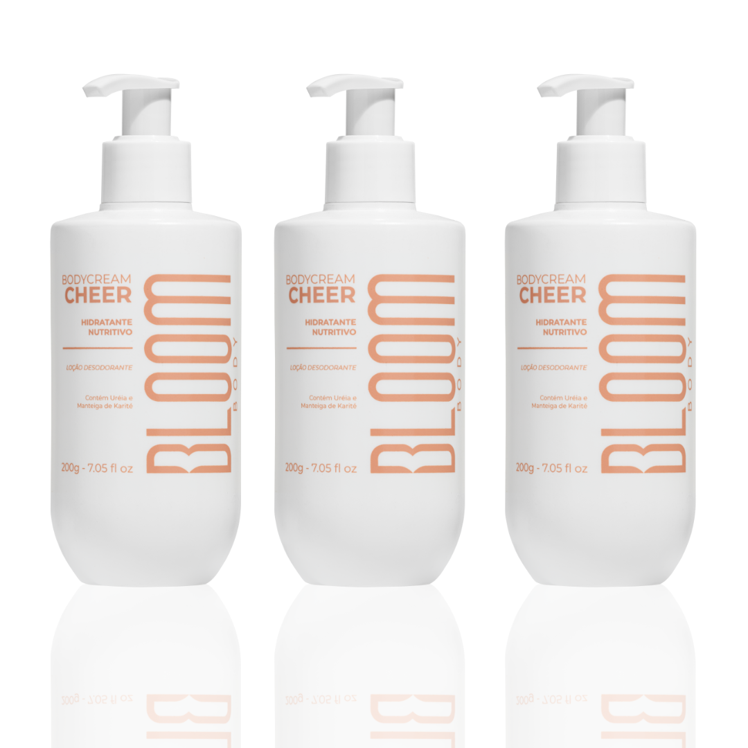 Kit 3 Cheer Body Cream - Desodorante Hidratante 200g