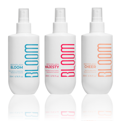 Kit 3 Body Splash Desodorante Colônia 200ml - Cheer, Majesty e Bloom