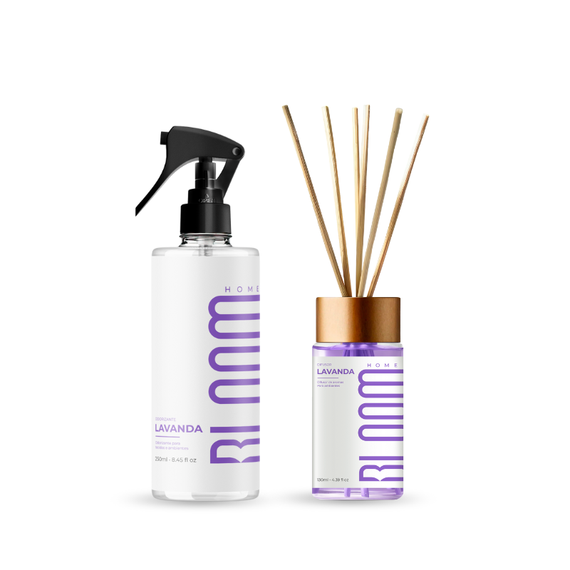 Kit Difusor de Aromas e Odorizante - Lavanda | BLOOM HOME