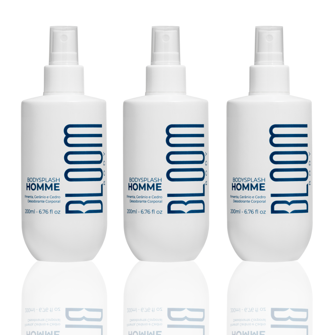 Kit 3 Homme Body Splash - Desodorante Colônia Masculino 200ml