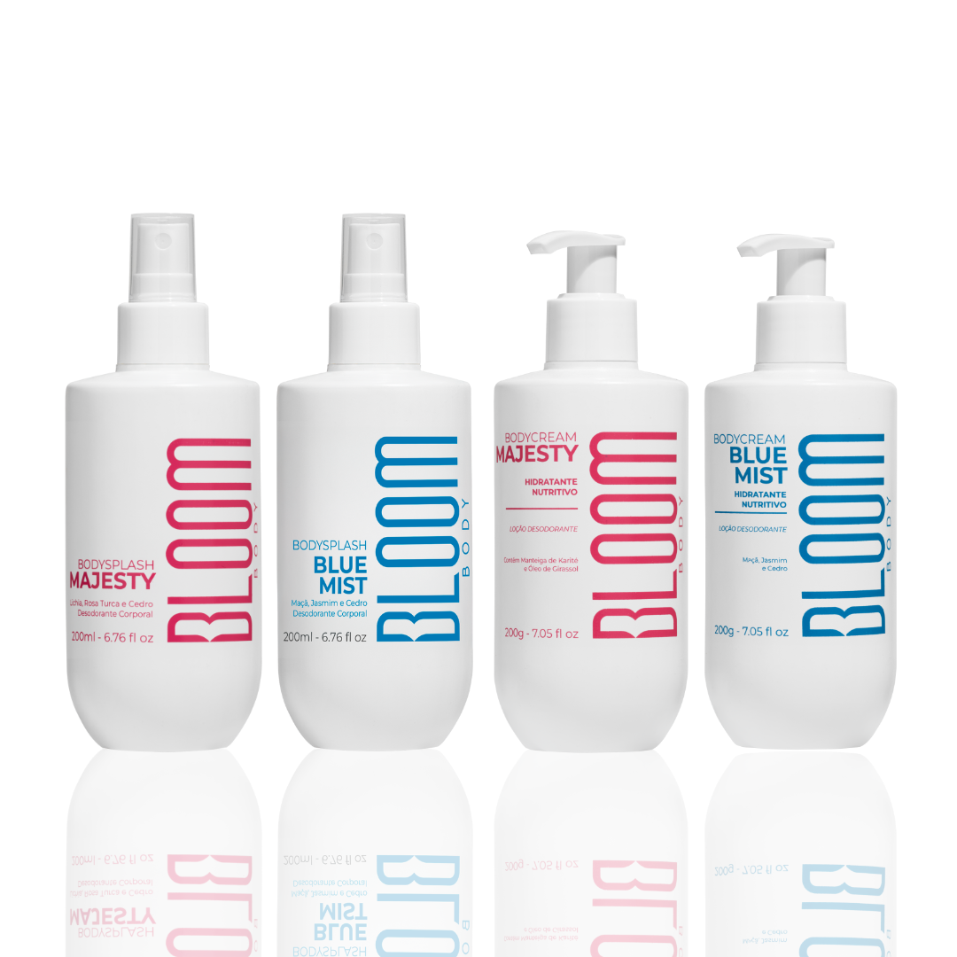 Kit 2 Body Cream e 2 Body Splash - Blue Mist e Majesty