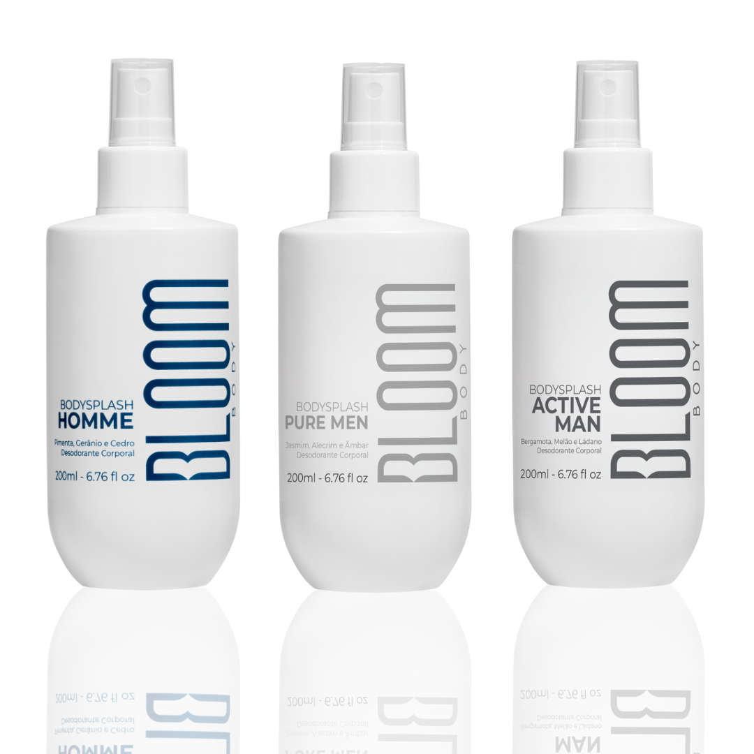 Kit 3 Body Splash Desodorante Colônia 200ml Masculino - Homme, Active Man e Pure Man