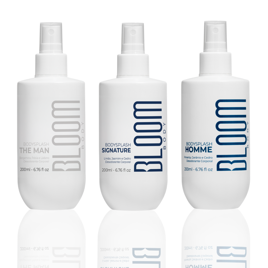 Kit 3 Body Splash Desodorante Colônia 200ml Masculino - Signature, The Man e Homme