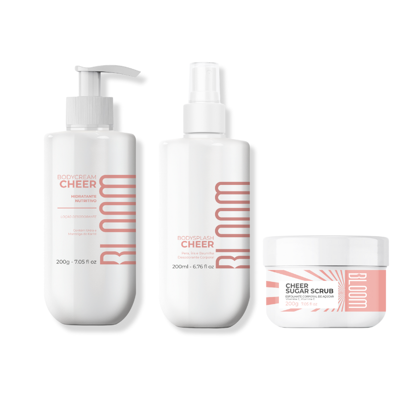 Kit Esfoliante, Body Cream e Body Splash Cheer