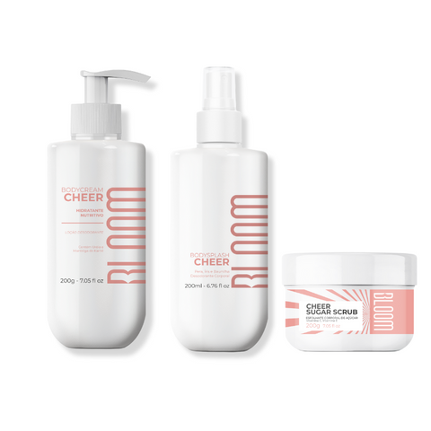 Kit Esfoliante, Body Cream e Body Splash Cheer