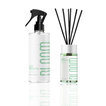 Kit Difusor de Aromas e Odorizante - Chá Branco | BLOOM HOME