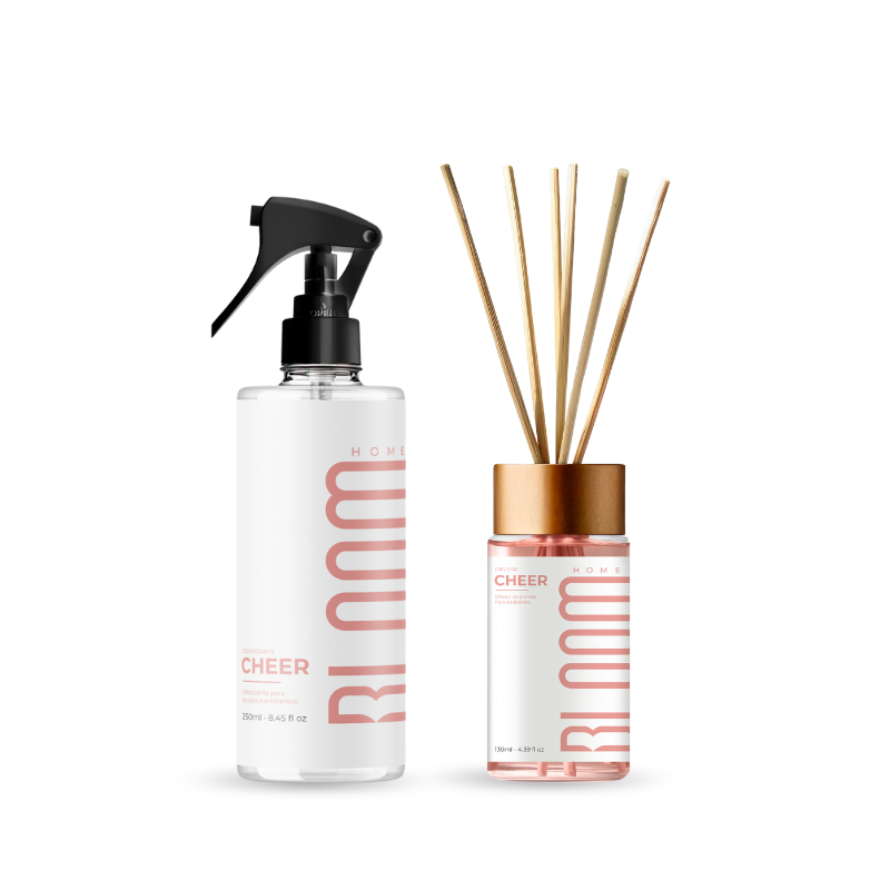 Kit Difusor de Aromas e Odorizante - Cheer | BLOOM HOME