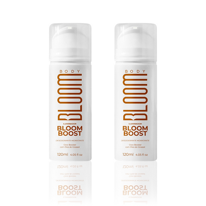 Kit de Brilho Infinito, Dois Iluminadores Corporais Bloomboost - 120ml