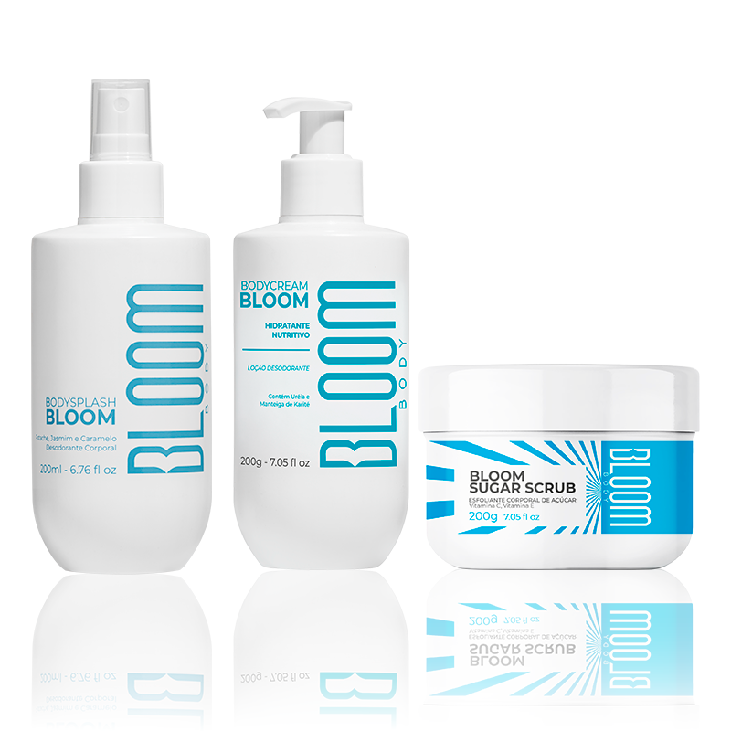 Kit Esfoliante, Body Cream e Body Splash Bloom