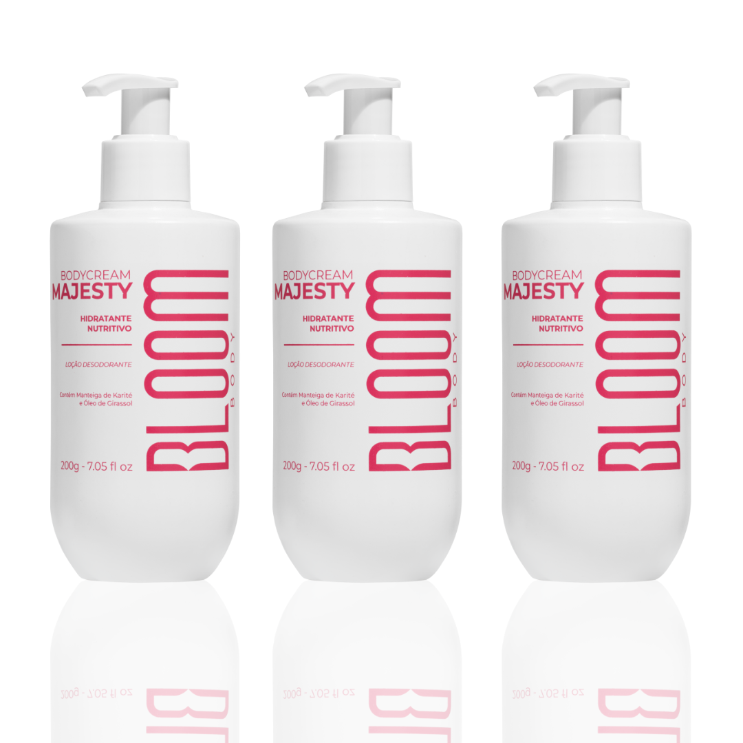 Kit 3 Majesty Body Cream - Desodorante Hidratante 200g