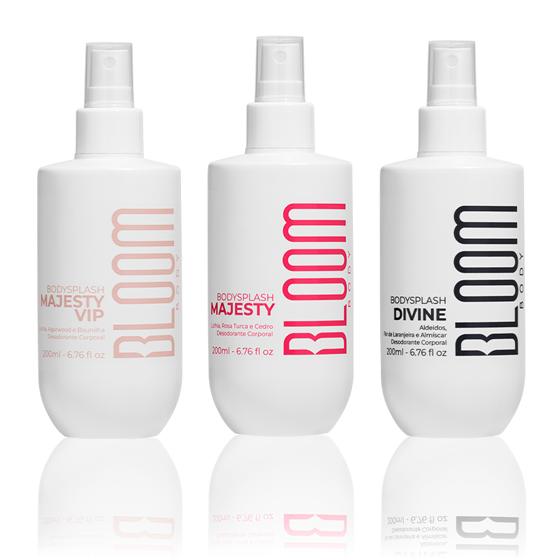 Kit 3 Body Splash Desodorante Colônia 200ml - Majesty, Divine e Majesty Vip