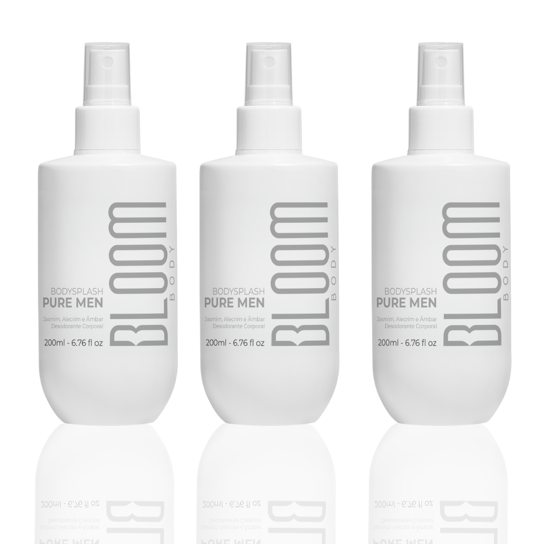 Kit 3 Pure Man Body Splash  - Desodorante Colônia Masculino 200ml