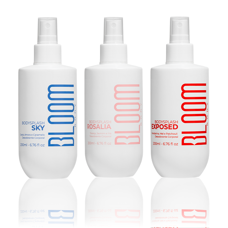 Kit 3 Body Splash Desodorante Colônia 200ml - Sky, Exposed e Rosalia