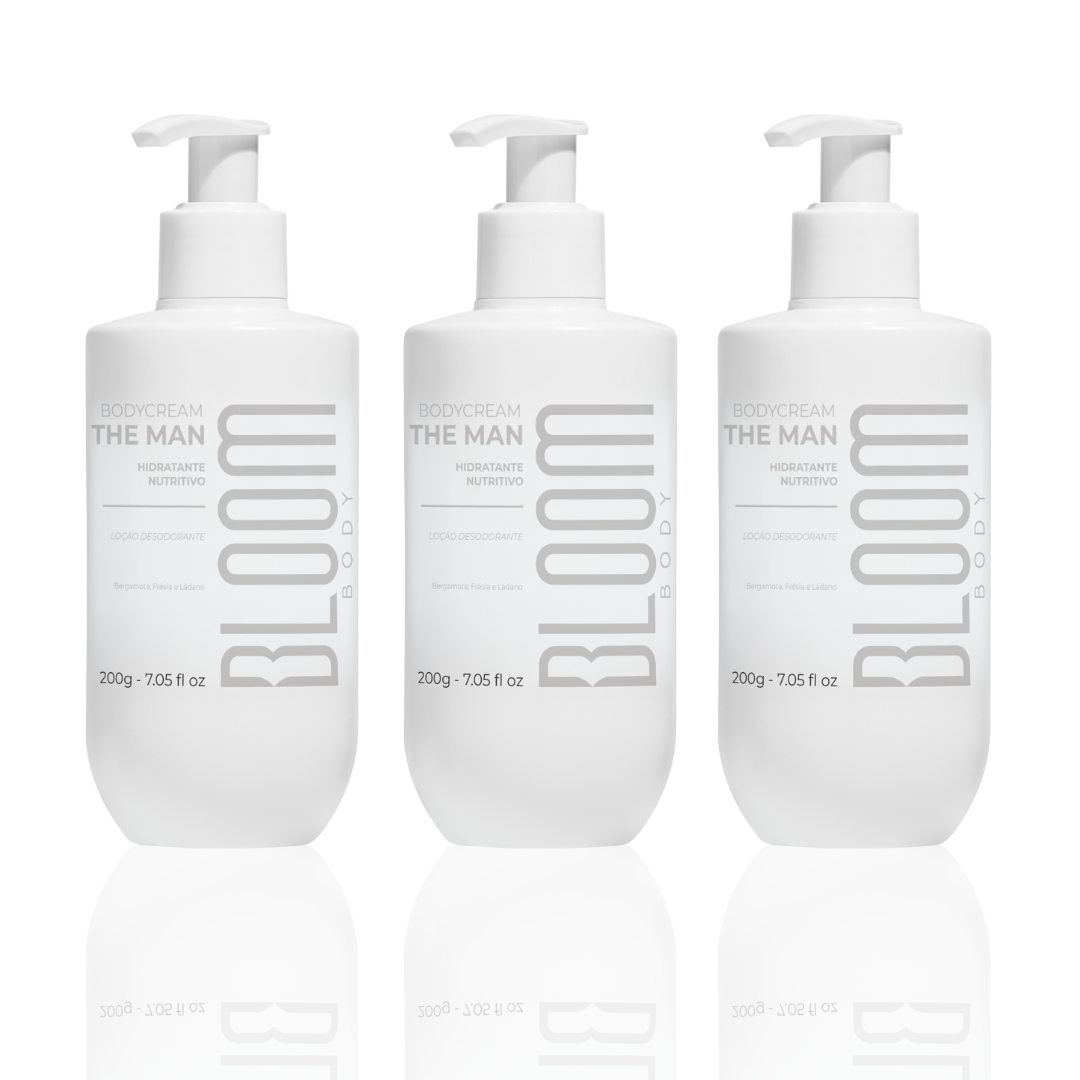 Kit 3 The Man Body Cream - Desodorante Hidratante Masculino 200g
