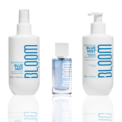 Kit Body Splash, Body Cream e Perfume Capilar Blue Mist